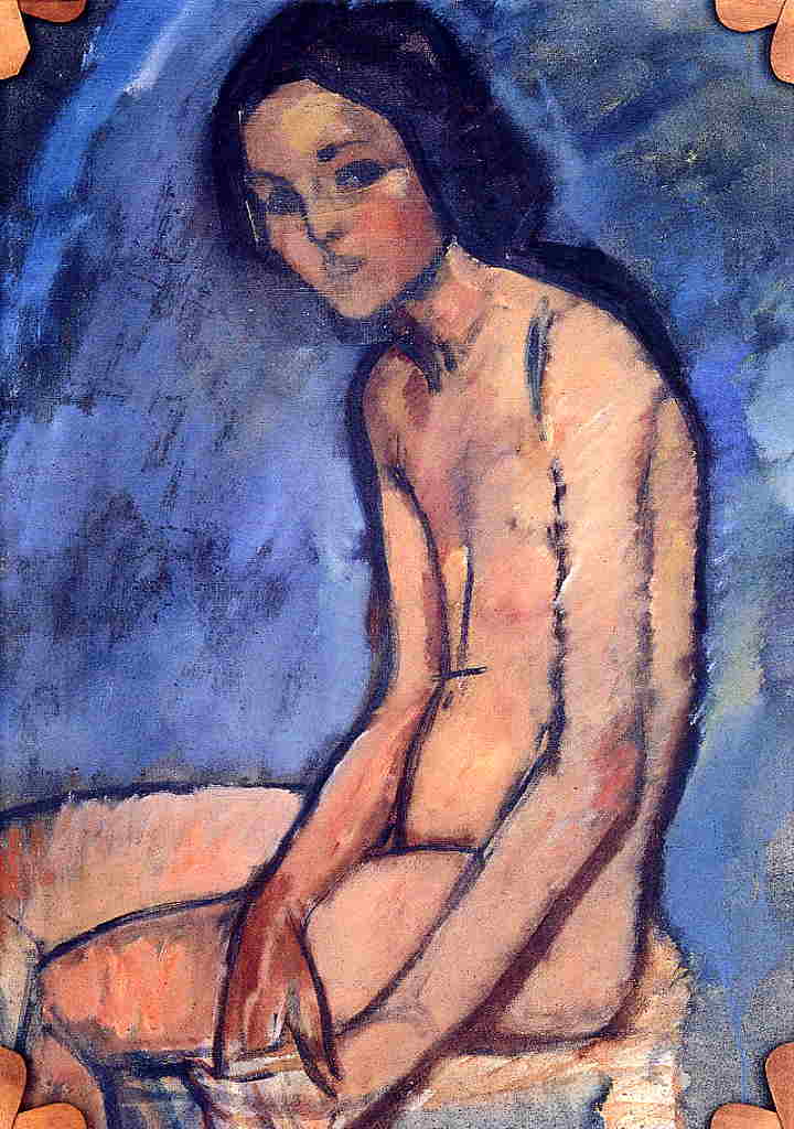 Seated nude (1909).