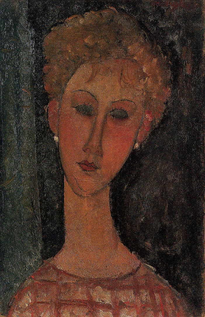 A Blond Wearing Earrings (1916).