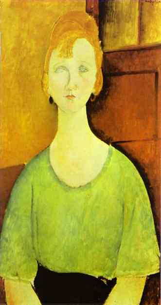 Girl in a Green Blouse (1917).