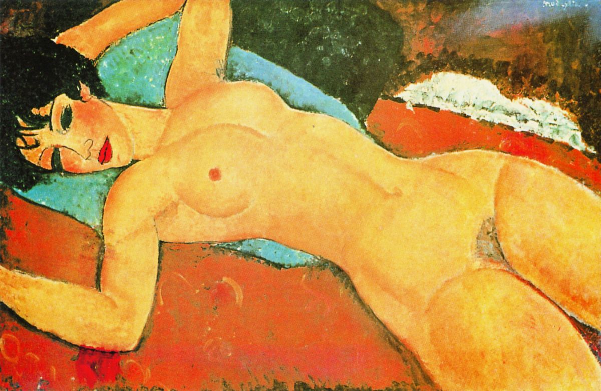 Sleeping Nude with Arms Open (Red Nude) (1917).