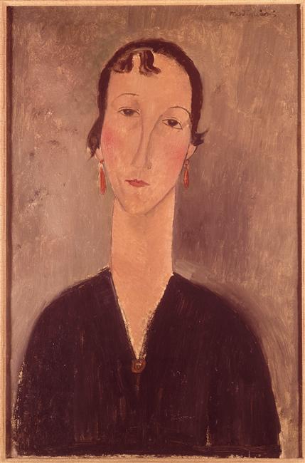 Woman with earrings (1917).