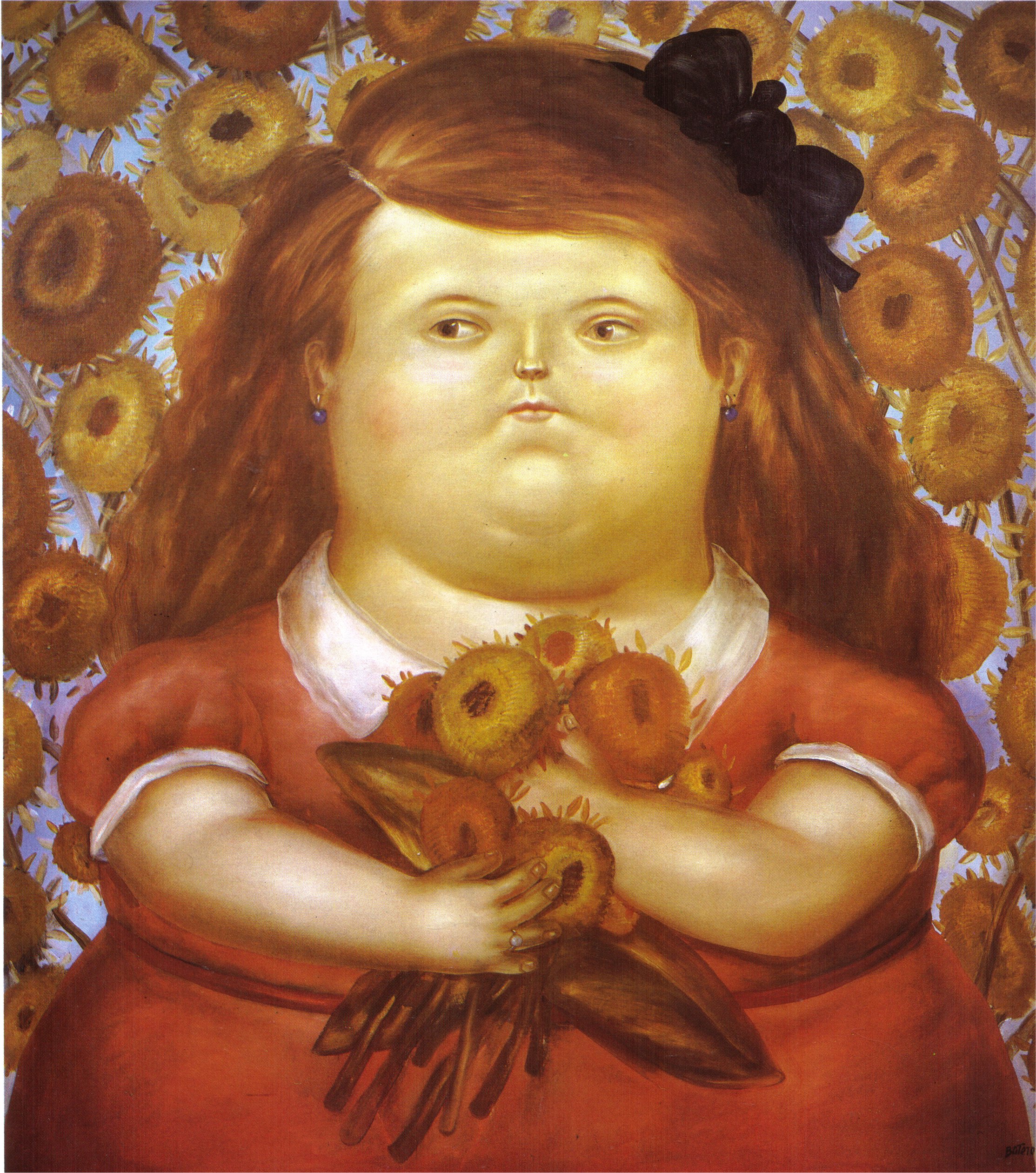 Woman with Flowers (1976).
