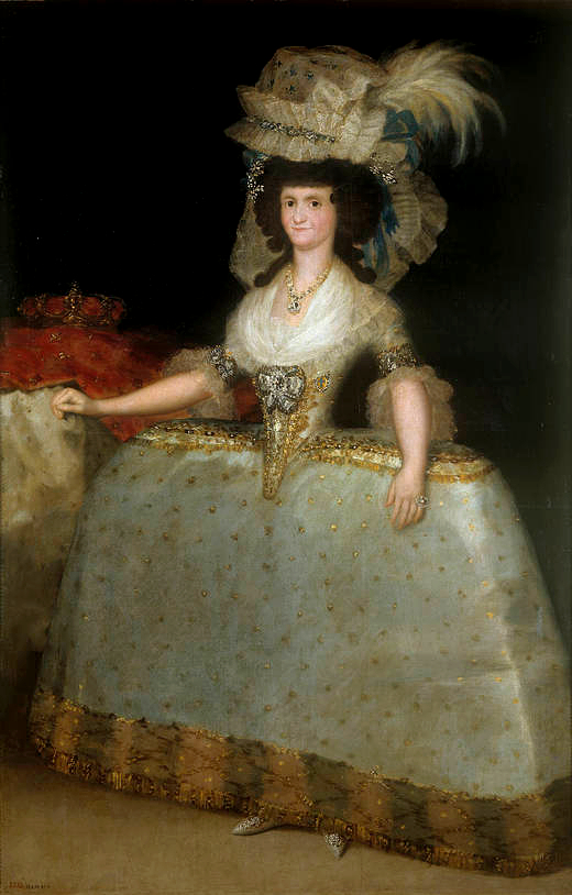 María Luisa of Parma wearing panniers (1789).