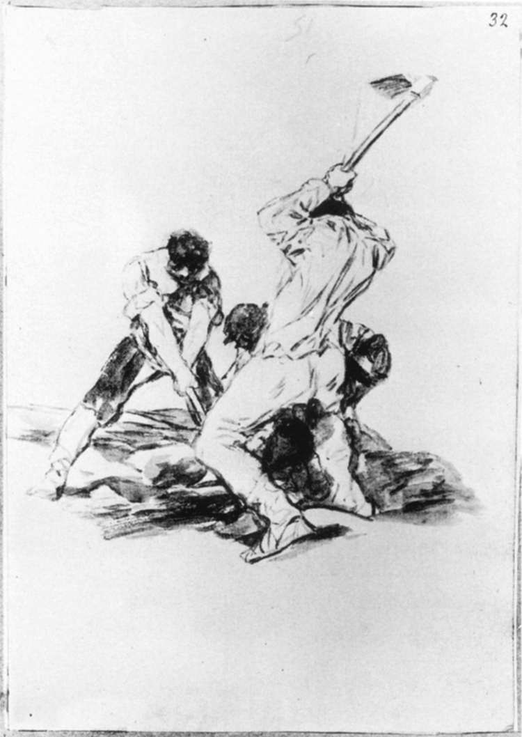 Three Men Digging (1819).