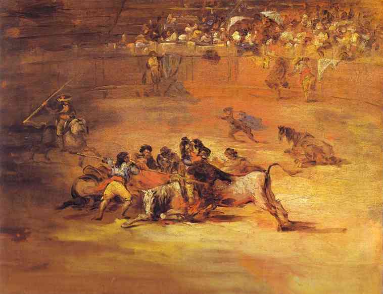 Scene of a bullfight (1824).
