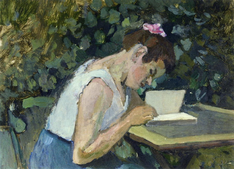 Woman Reading in a Garden (1903).