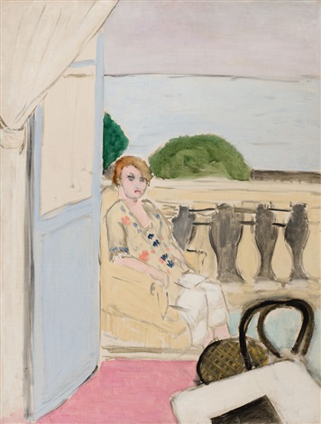 Femme Assise Sur Un Balcon (1919).