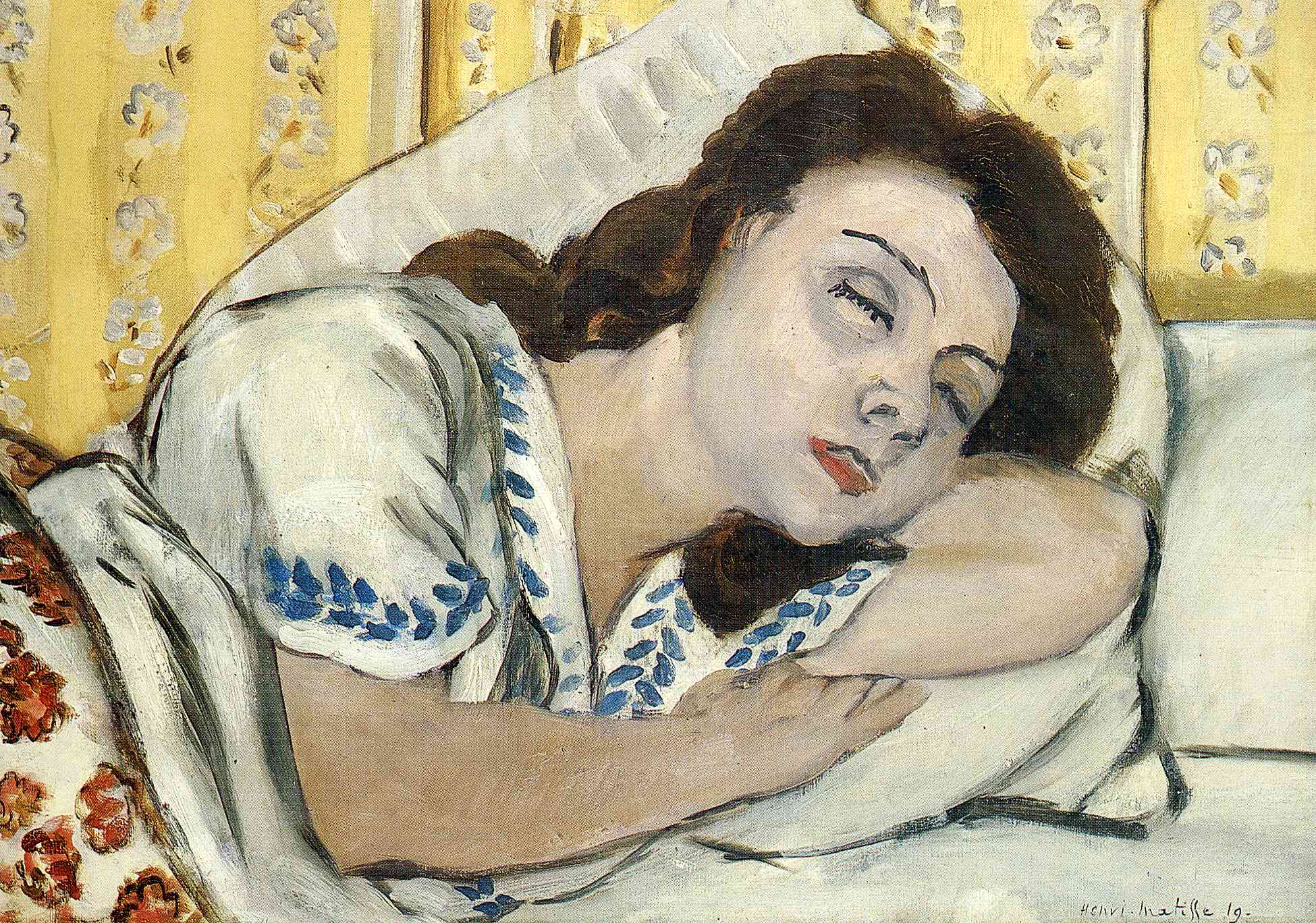 Portrait of Margurite sleeping (1920).