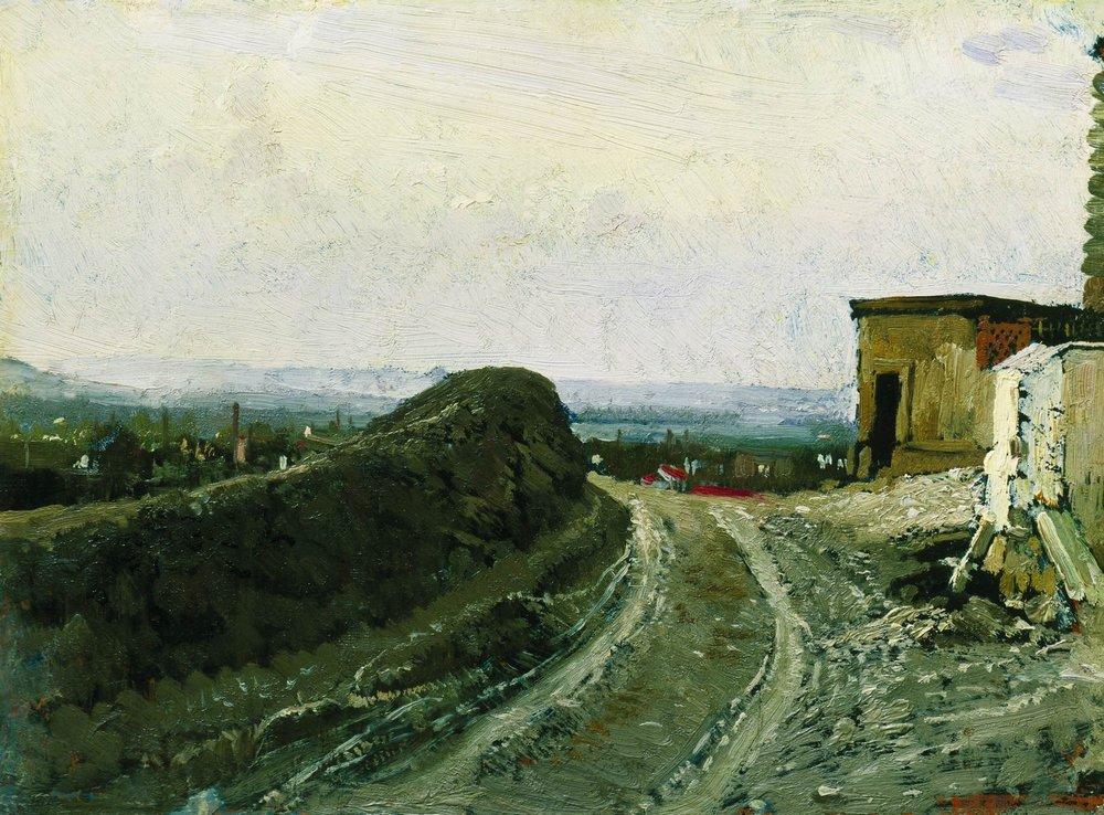 The road from Montmartre in Paris (1876).