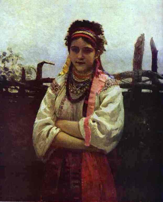 Ukranian Girl by a Fence (1876).