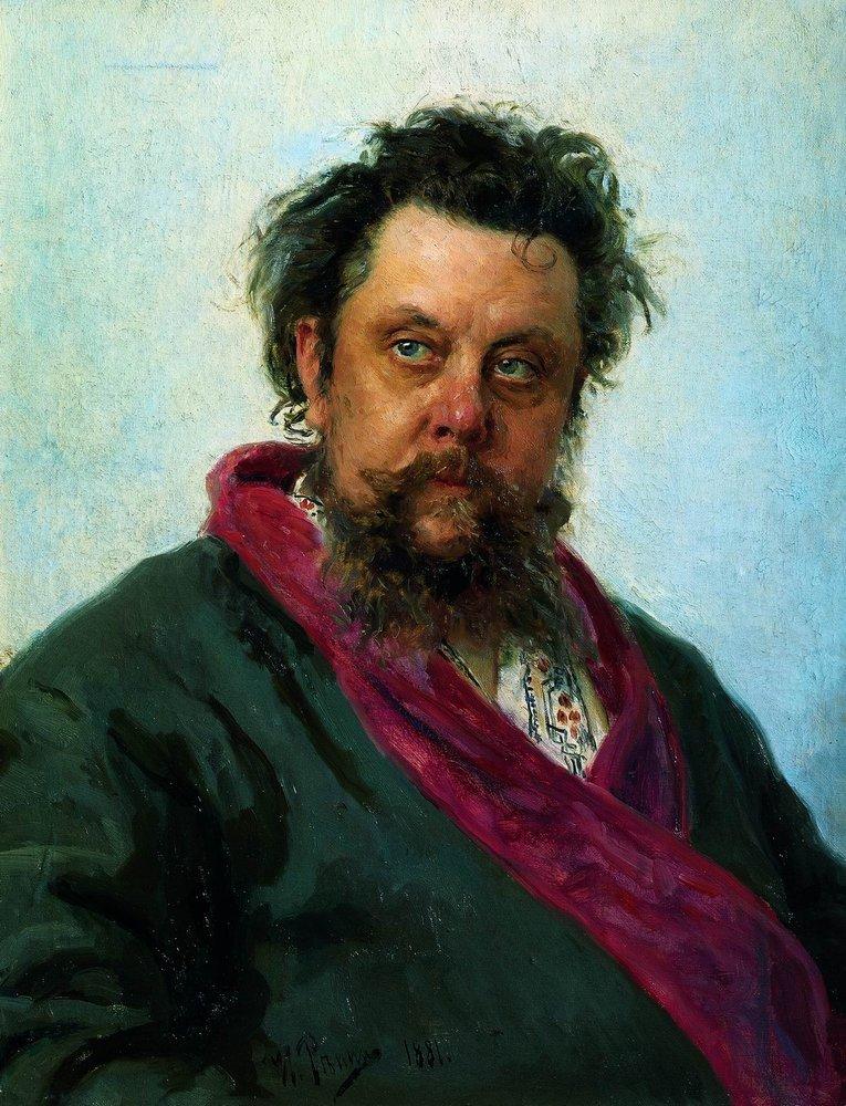 Portrait of the Composer Modest Musorgsky (1881).