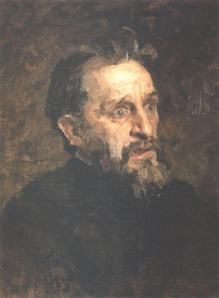 Portrait of painter Grigory Grigoryevich Myasoyedov (1883).