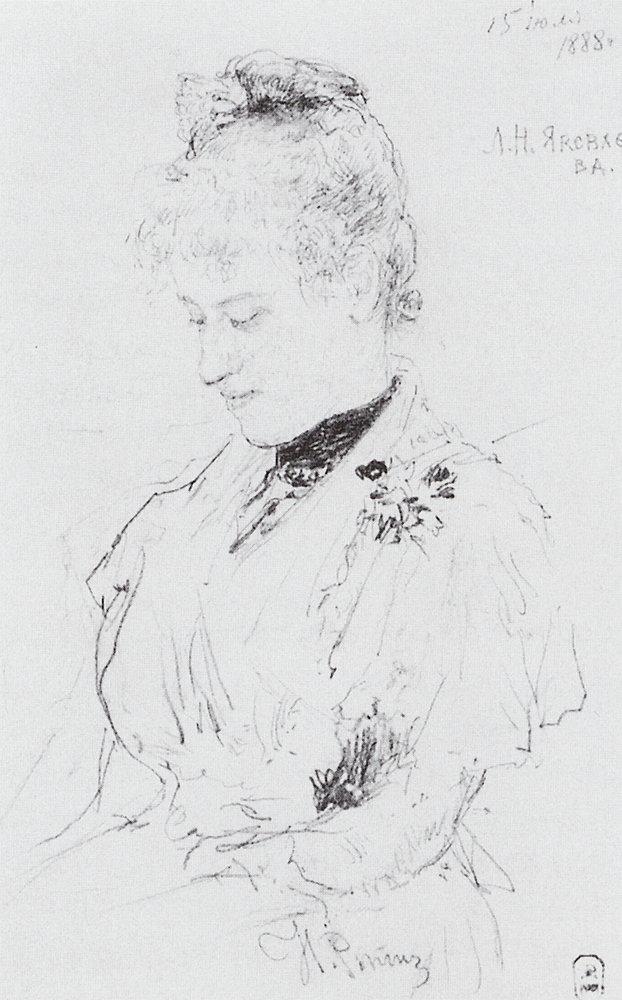 Portrait of L.N. Yakovleva (1888).