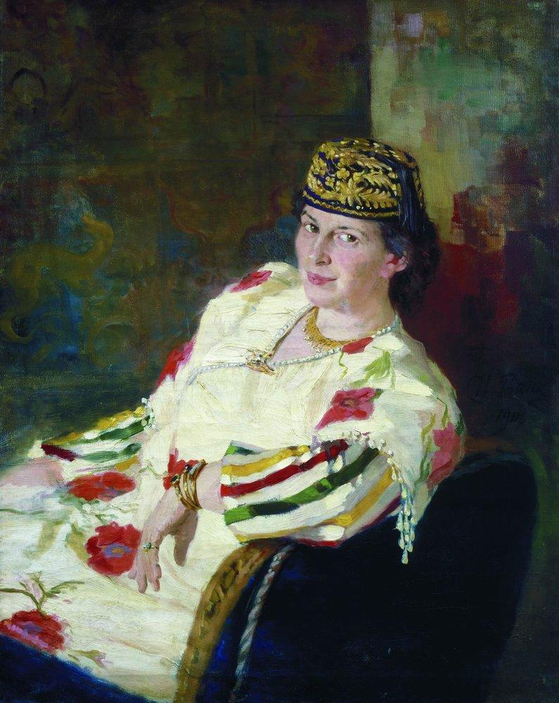 Portrait of Mara Konstantinovna Oliv (1906).