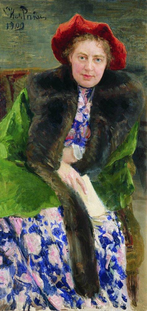 Portrait of Nadezhda Borisovna Nordman-Severova (1909).