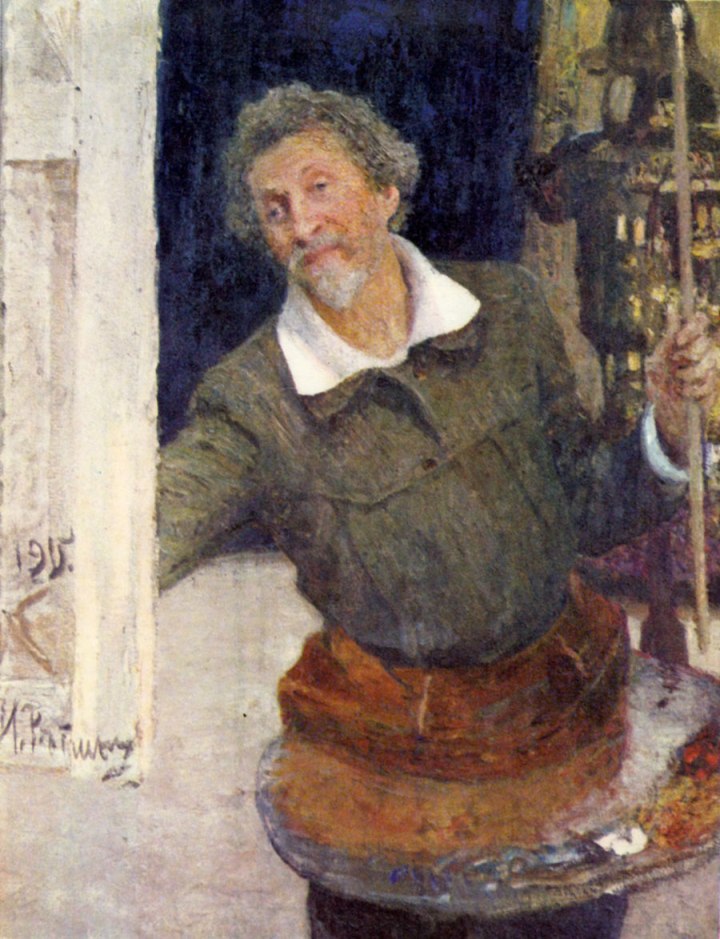 Self portrait at work (1915).
