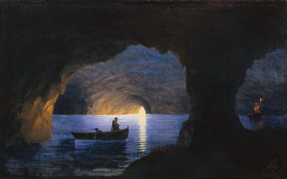 Azure Grotto. Naples (1841).