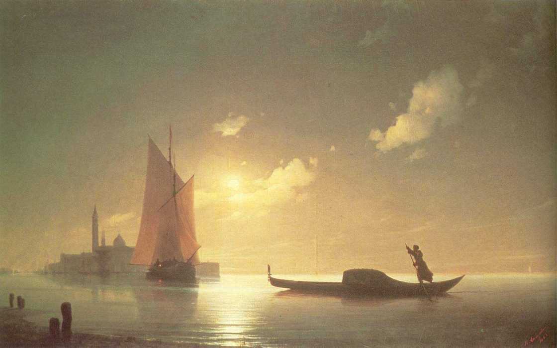 Gondolier at Sea by Night (1843).