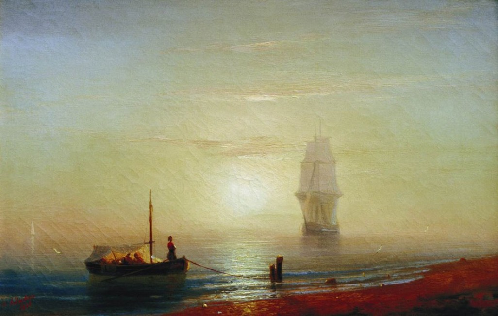 The sunset on sea (1848).