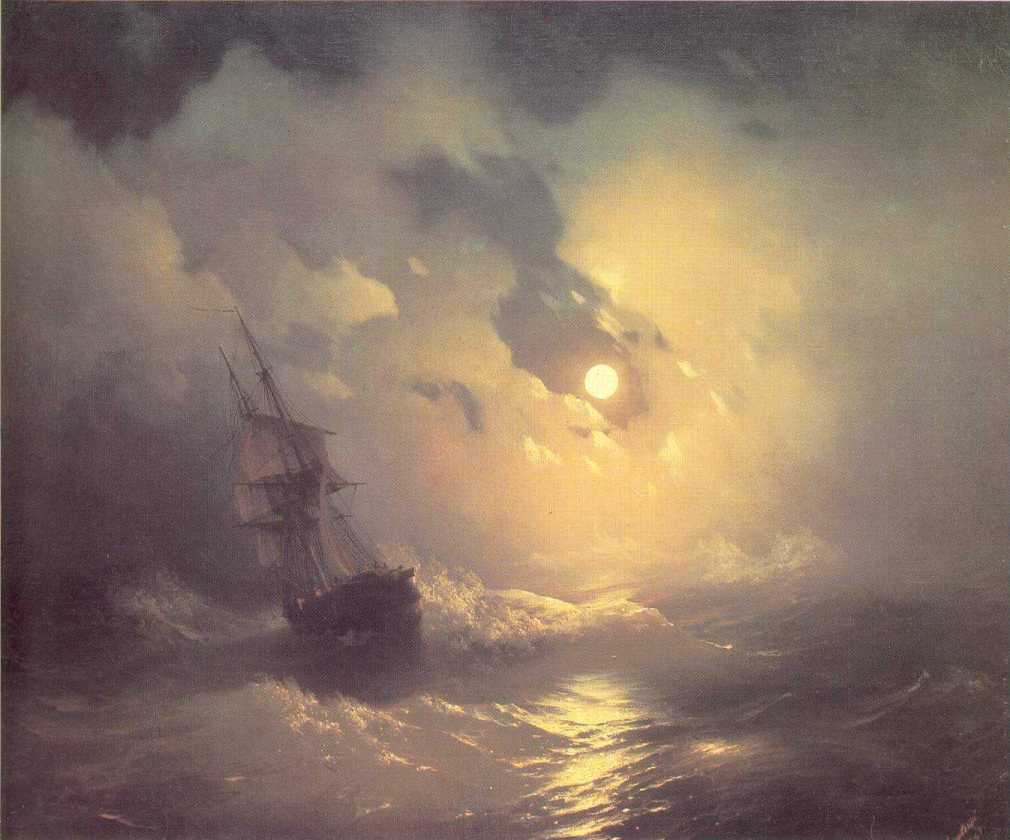 Tempest on the sea at nidht (1849).