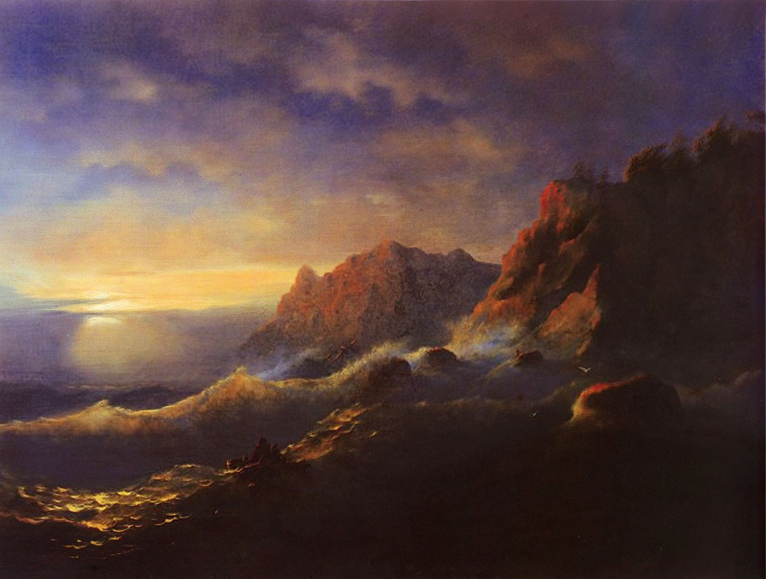 Tempest. Sunset (1856).