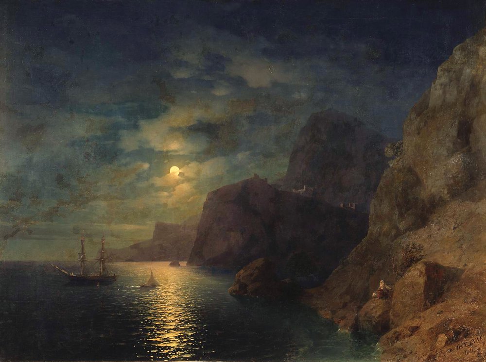 Sea at night (1861).
