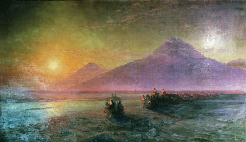 Dejection of Noah from mountain Ararat (1870).