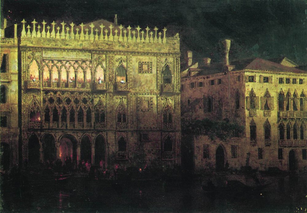 Ka d'Ordo Palace in Venice by moonlight (1878).