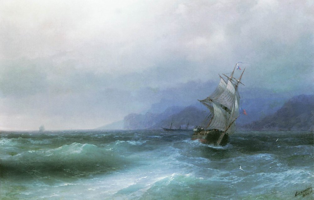 Sailing in the sea (1884).