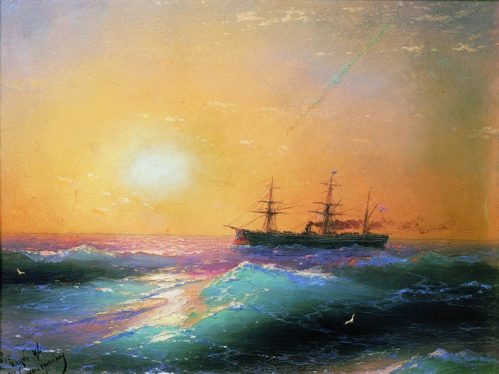 Sunset at Sea (1886).