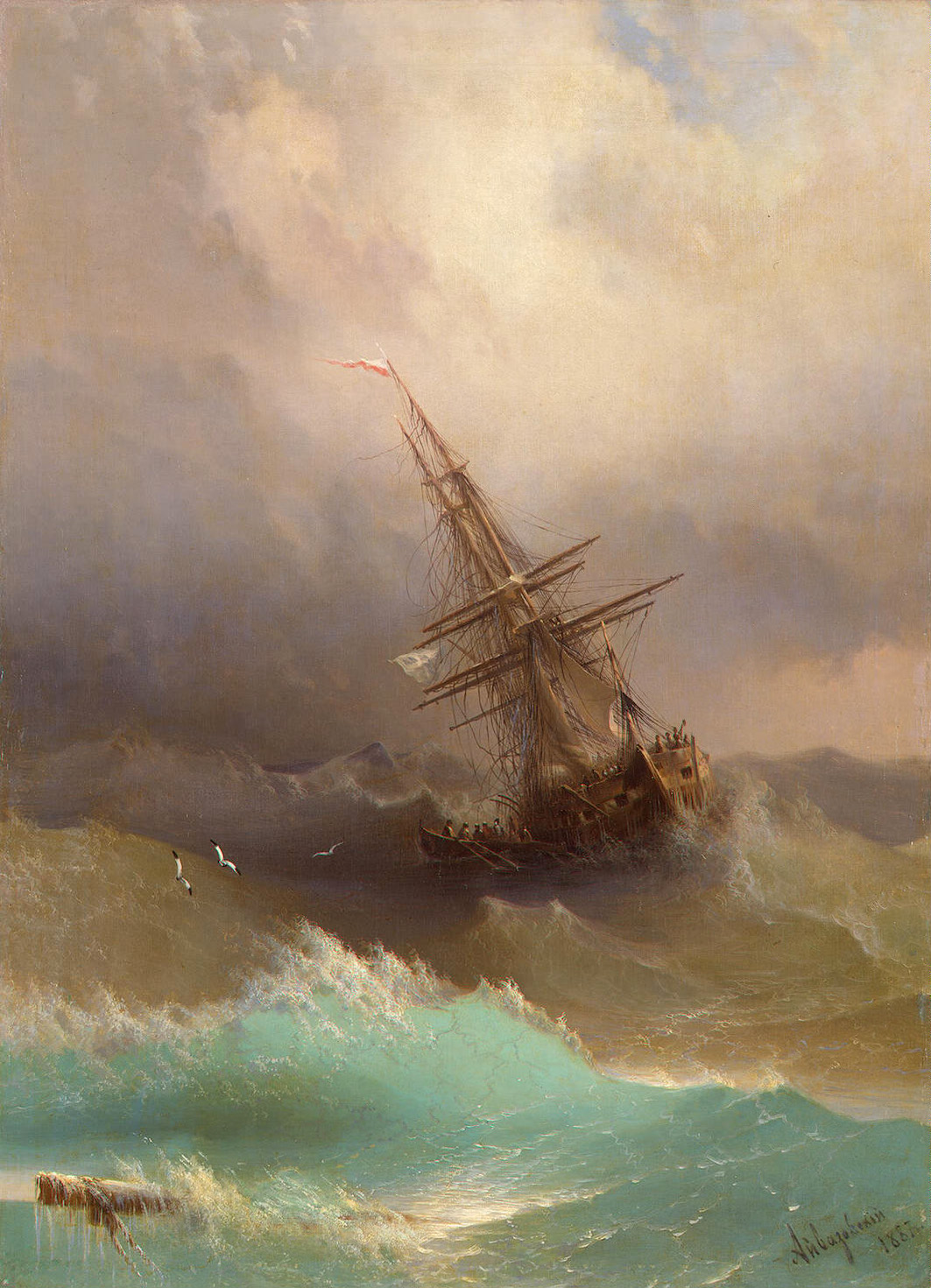 Ship in the Stormy Sea (1887).