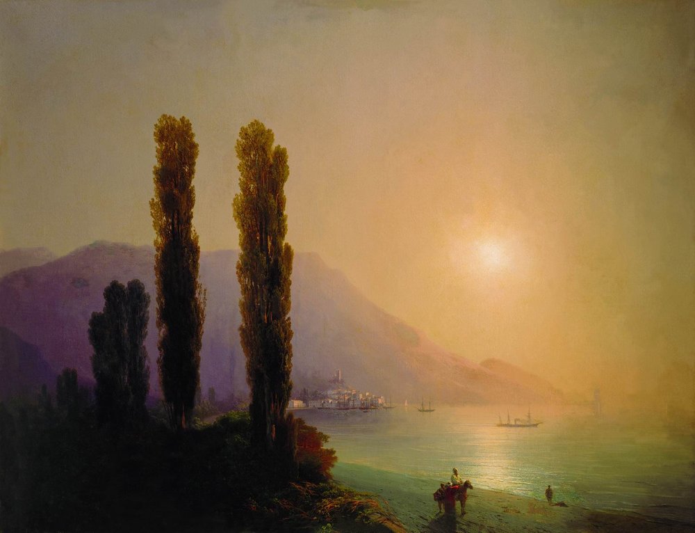Sunrise on the coast of Yalta