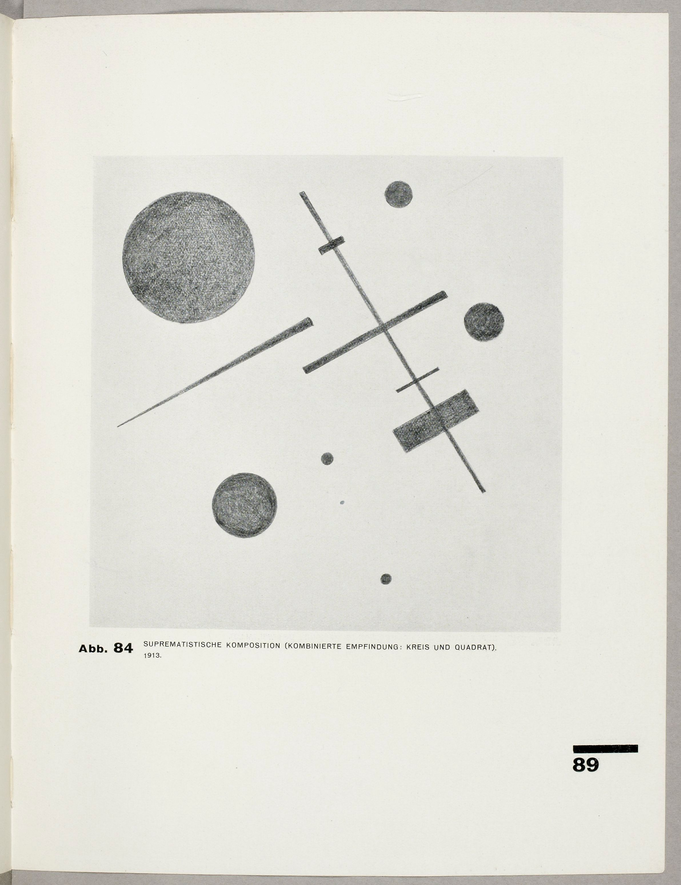 Suprematistic composition (Combined feeling: Circle and square) (1927).
