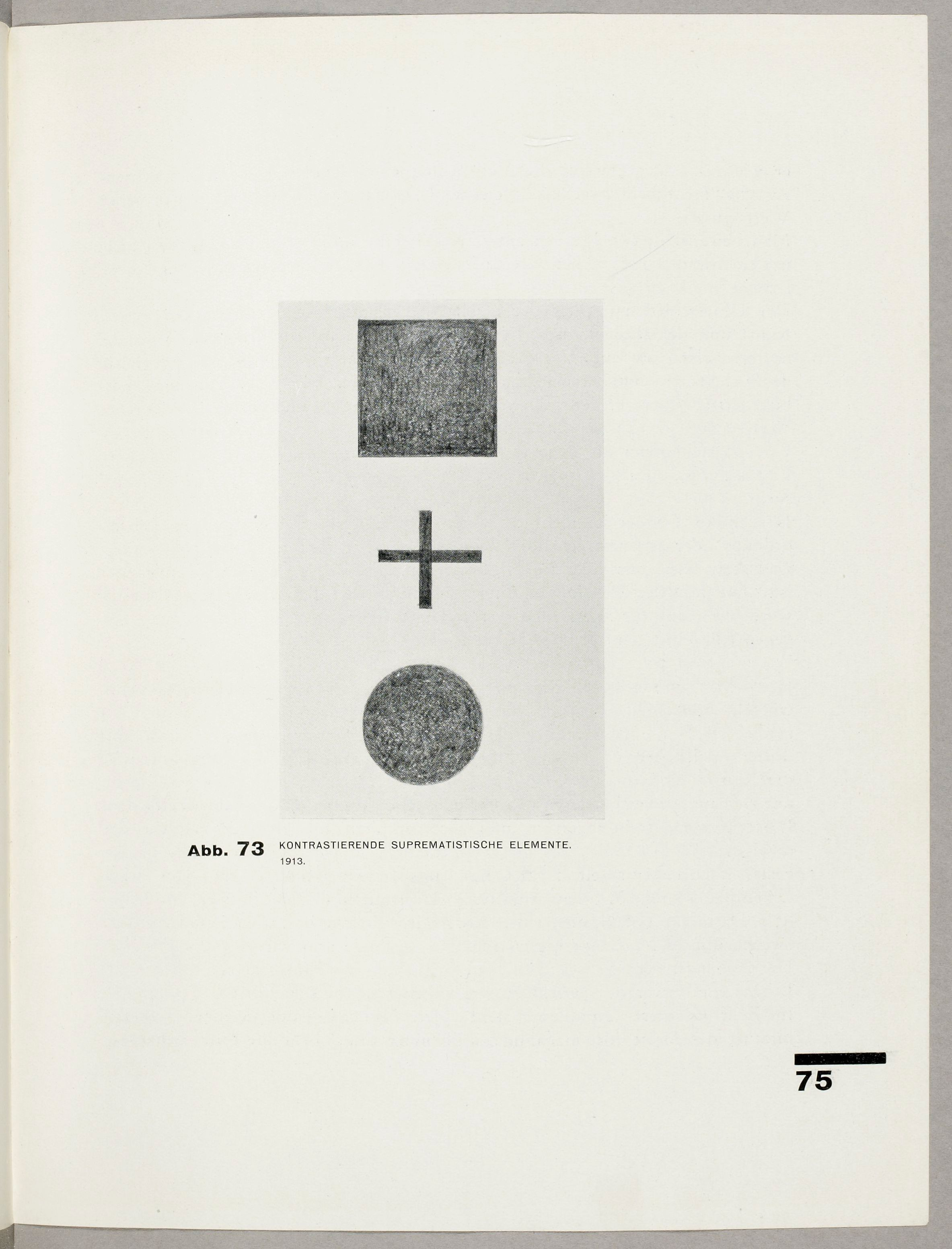 Contrasting suprematistic elements (1927).