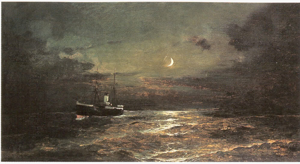 Boat at moonlight