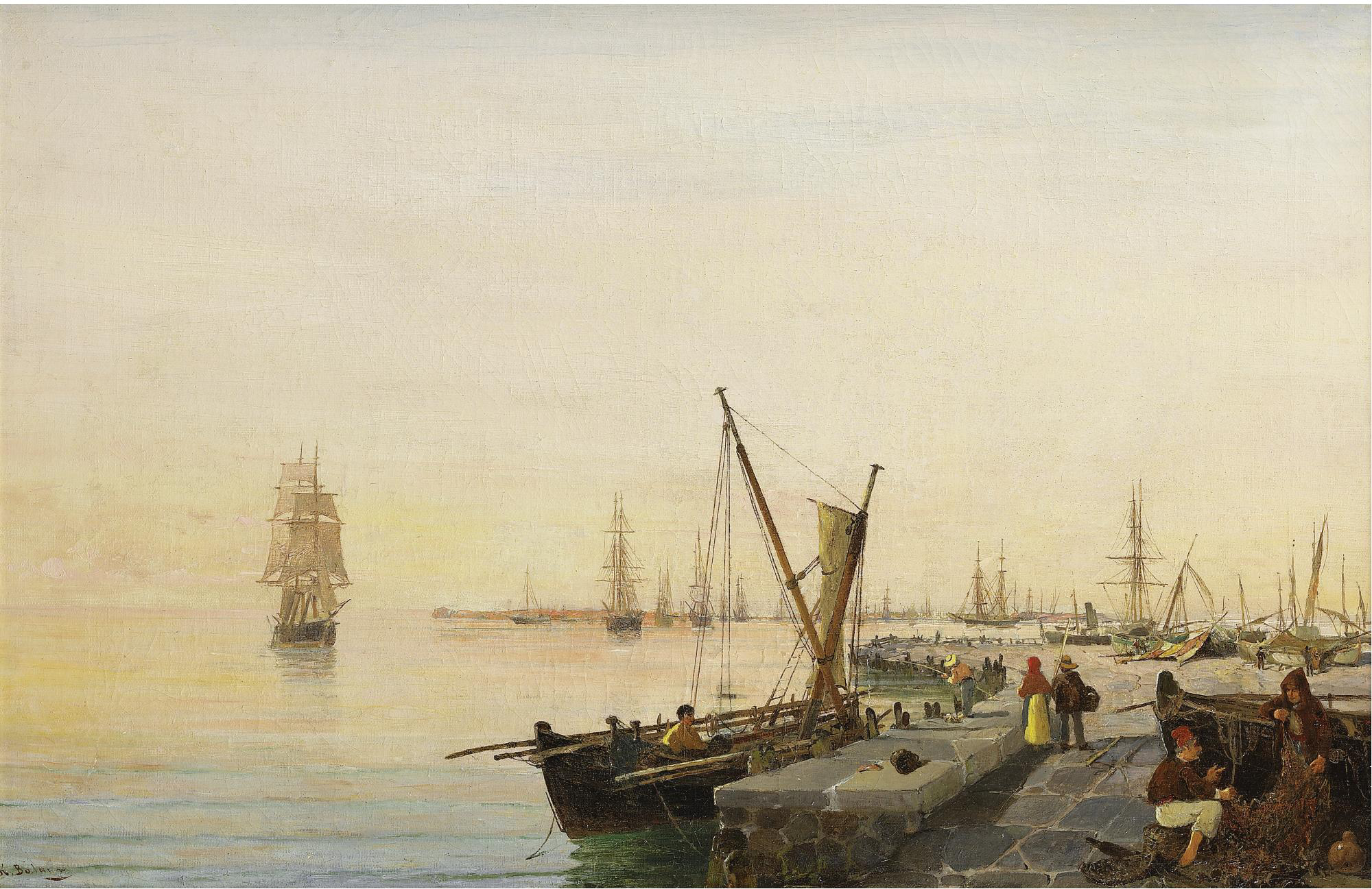 A busy harbour