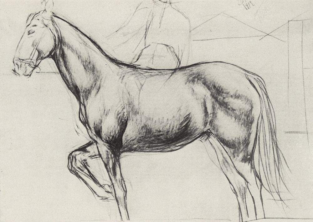 Sketch for the painting Bathing the Red Horse (1912).