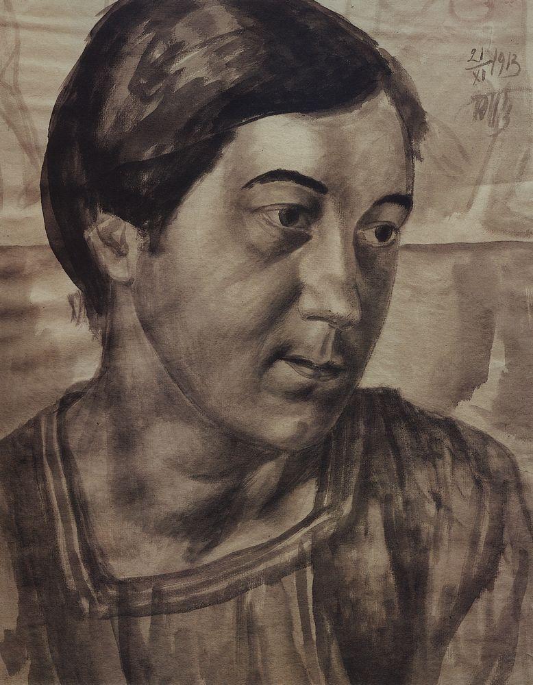Portrait of the Artist's Wife (1913).