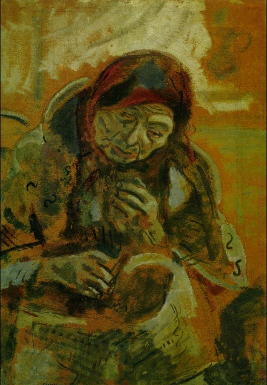 Old Woman with a Ball of Yarn (1906).