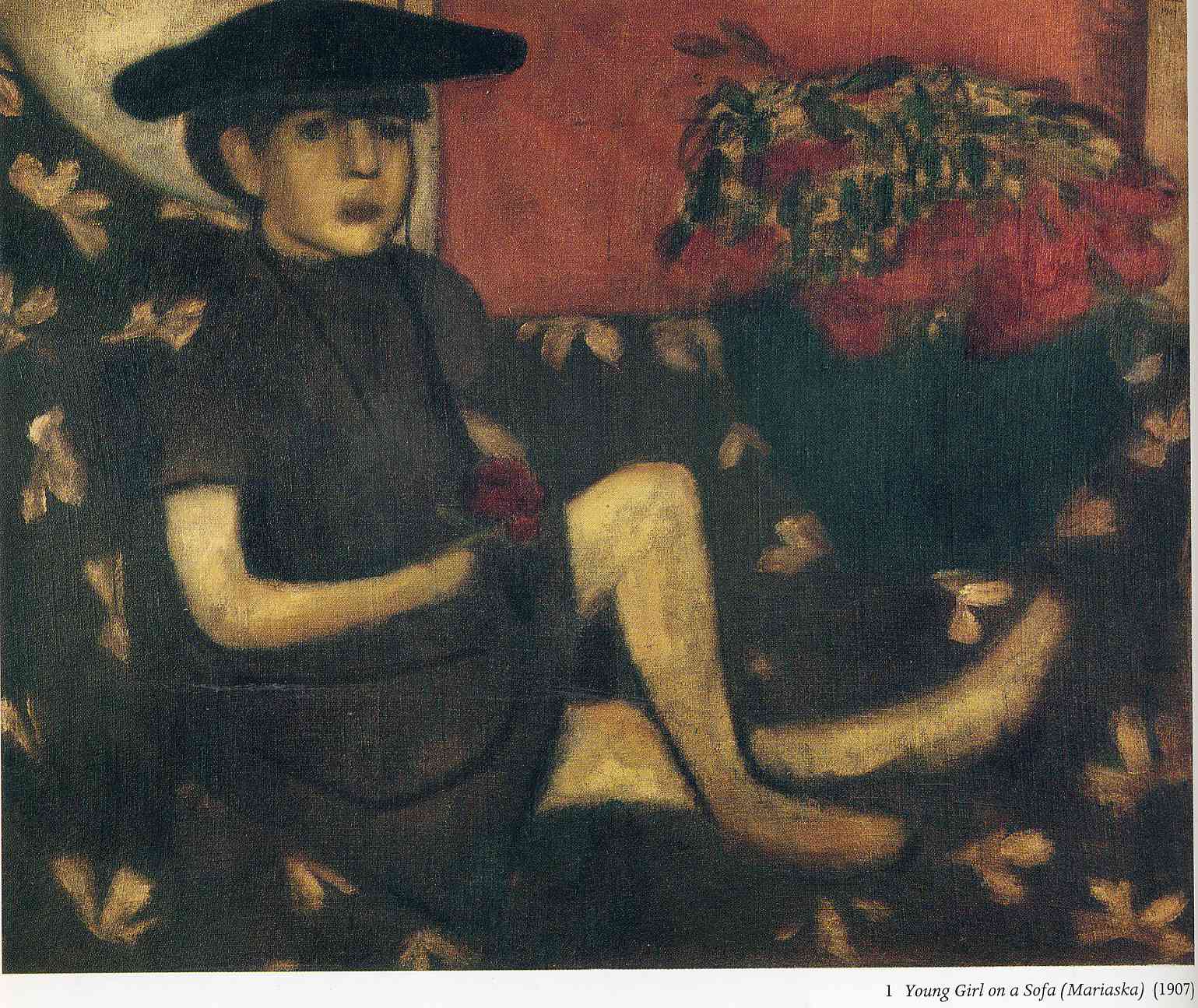 Young Girl on a Sofa (Mariaska) (1907).