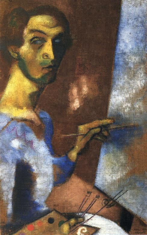 Self Portrait with Easel (1914).