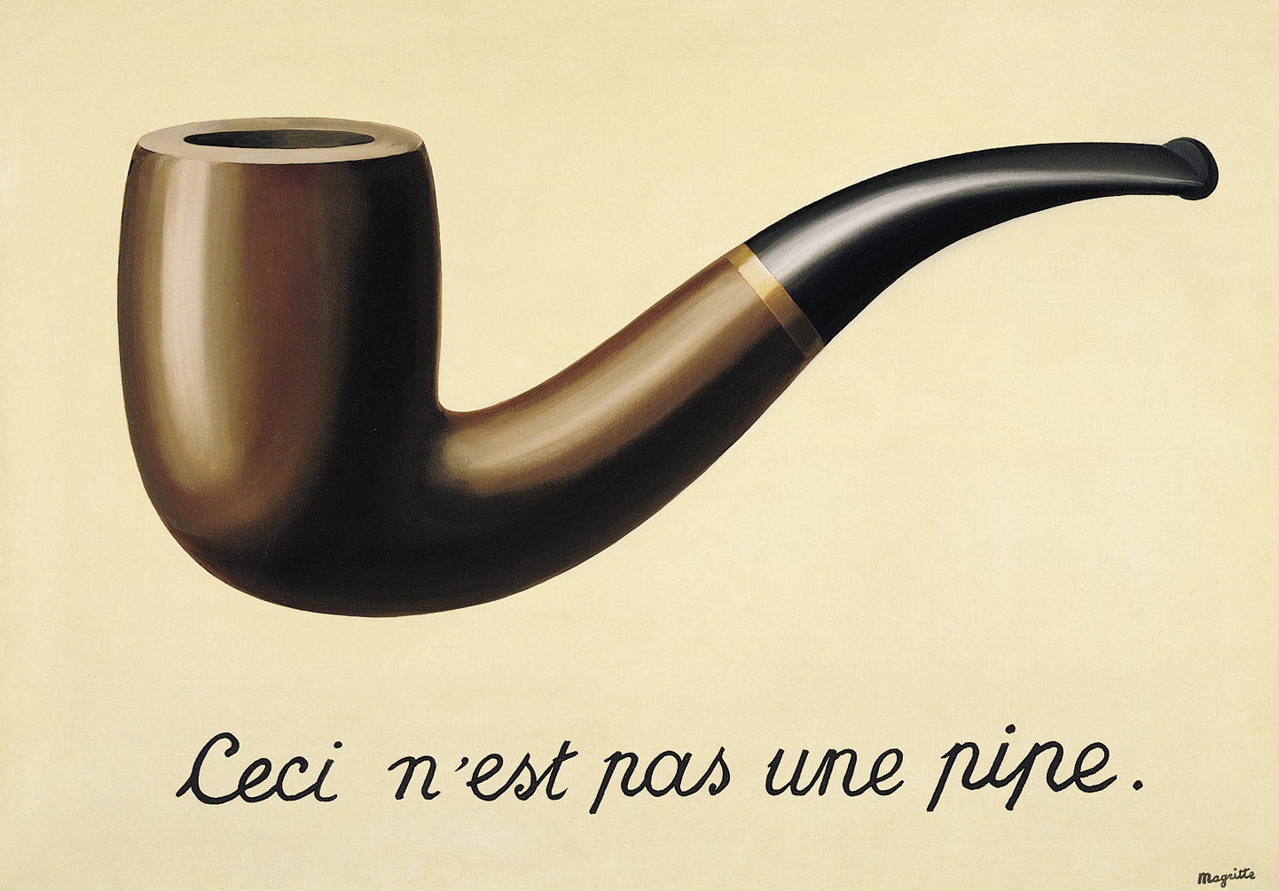 The treachery of images (This is not a pipe) (1929).