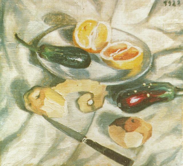 Still Life with Aubergines (1922).