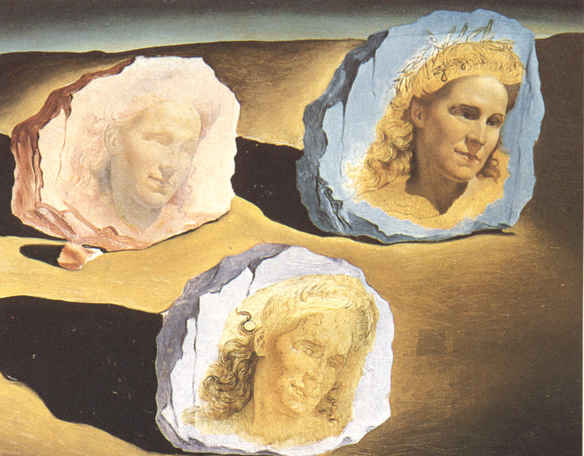 Three Apparitions of the Visage of Gala (1945).