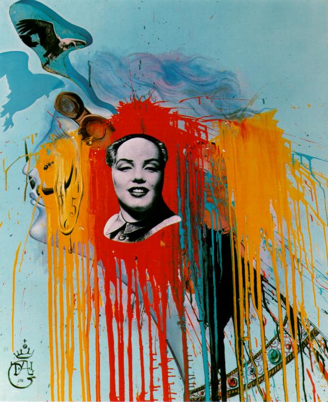 Self-Portrait (Photomontage with the famous 'Mao-Marilyn' that Philippe Halsman created at Dali's wish) (1972).