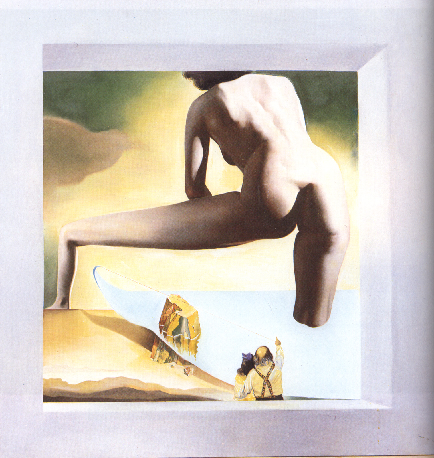 Dali Lifting the Skin of the Mediterranean Sea to Show Gala the Birth of Venus (1977).