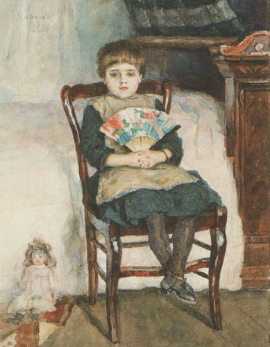 Portrait of Olga Surikova in childhood (1883).