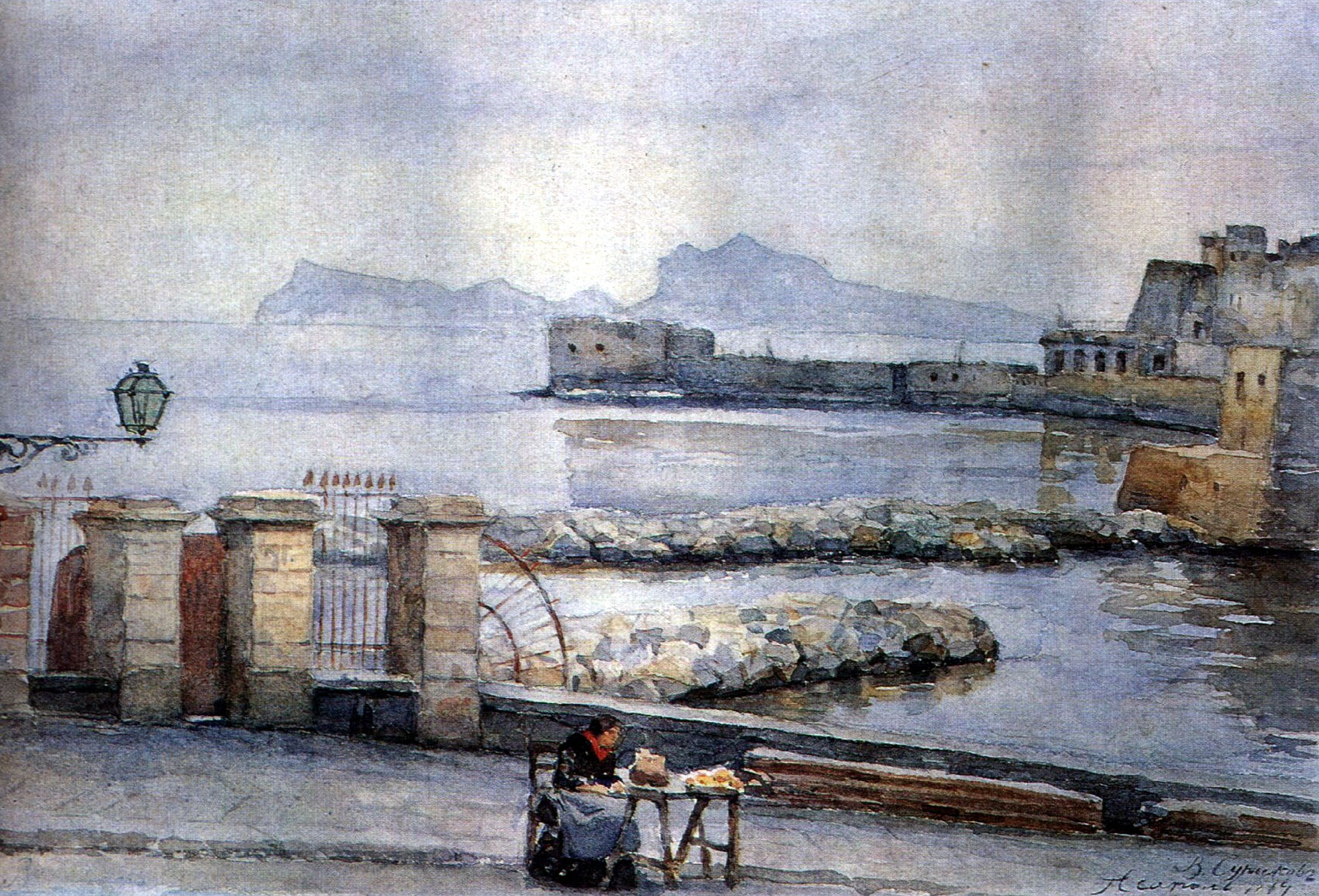 Naples. Enbankment. (1884).