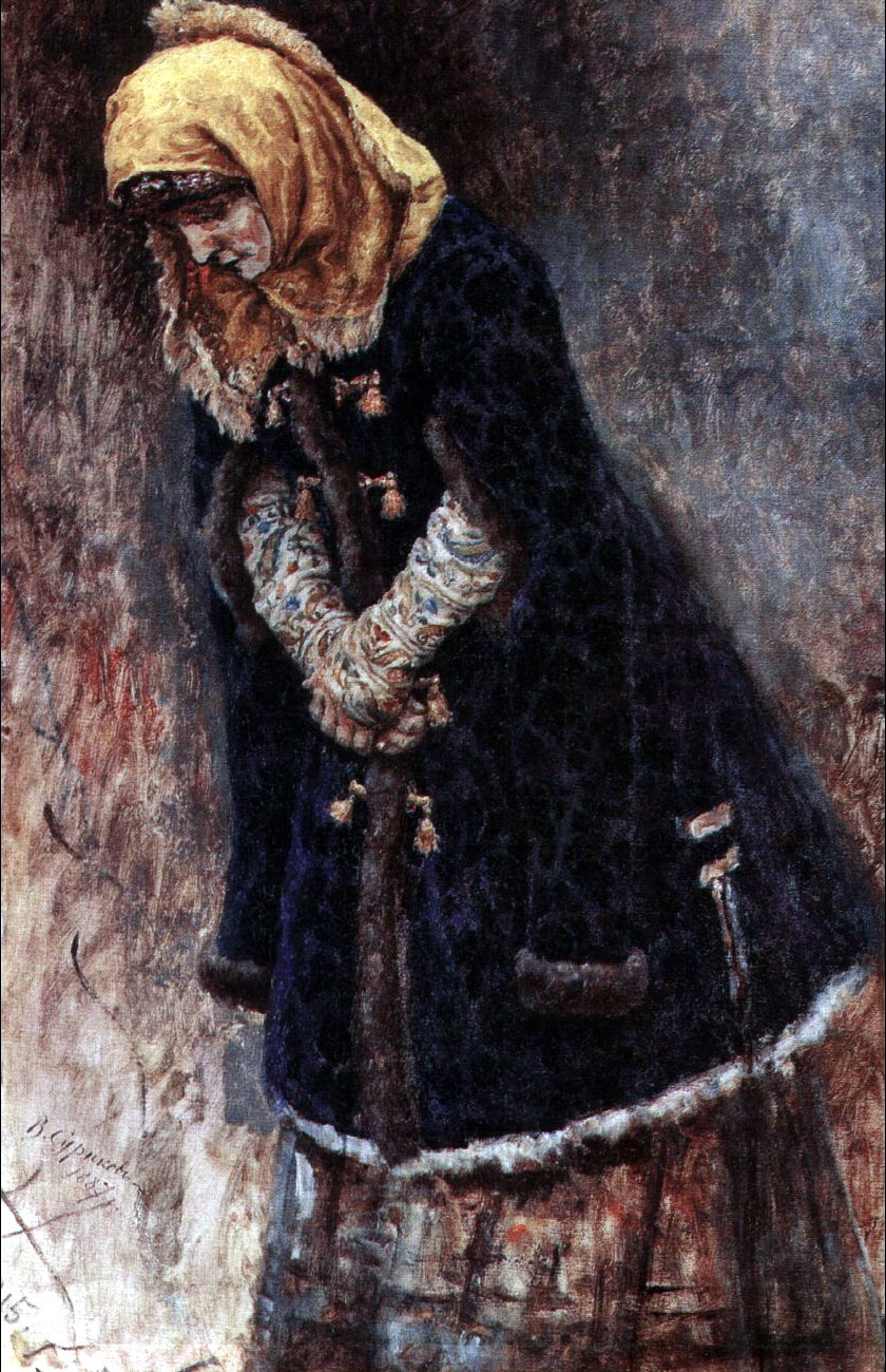 Young lady with blue fur coat (1887).