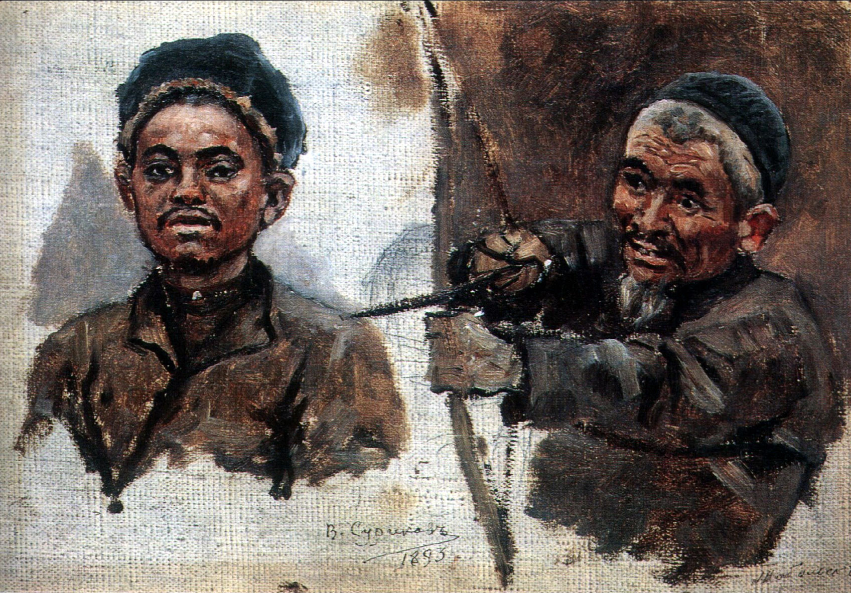 Tatar's heads (old and young) (1893).